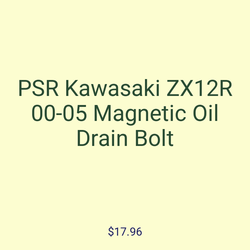 PSR Kawasaki ZX12R 00-05 Magnetic Oil Drain Bolt
