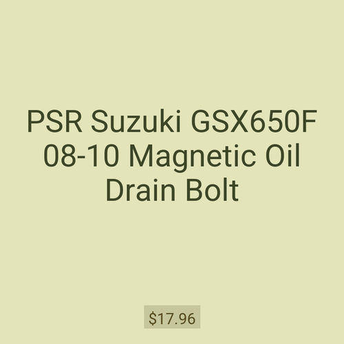 PSR Suzuki GSX650F 08-10 Magnetic Oil Drain Bolt