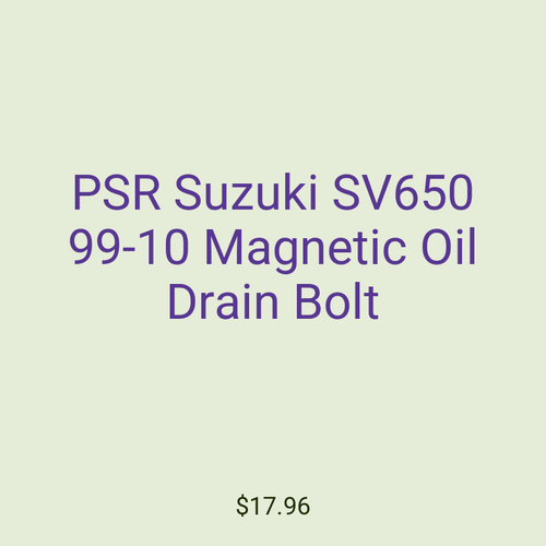 PSR Suzuki SV650 99-10 Magnetic Oil Drain Bolt