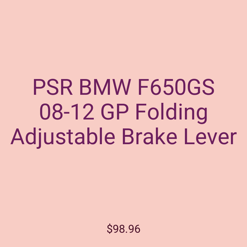 PSR BMW F650GS 08-12 GP Folding Adjustable Brake Lever
