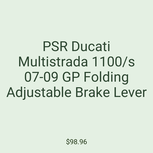 PSR Ducati Multistrada 1100/s 07-09 GP Folding Adjustable Brake Lever
