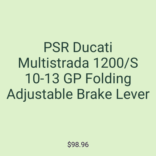 PSR Ducati Multistrada 1200/S 10-13 GP Folding Adjustable Brake Lever