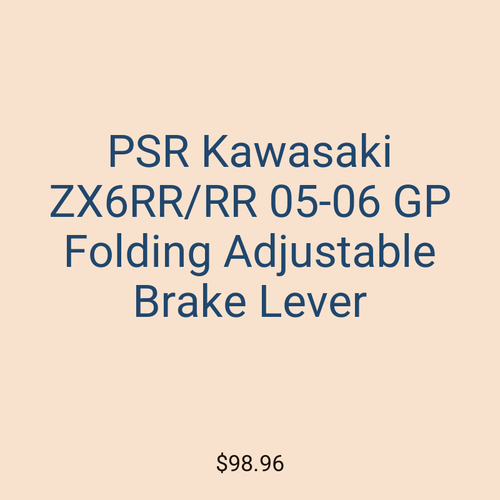 PSR Kawasaki ZX6RR/RR 05-06 GP Folding Adjustable Brake Lever