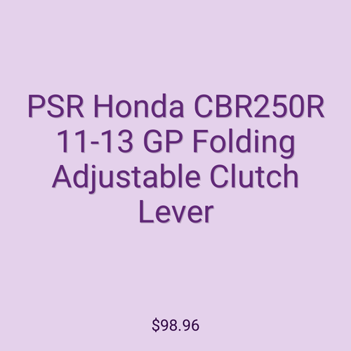 PSR Honda CBR250R 11-13 GP Folding Adjustable Clutch Lever