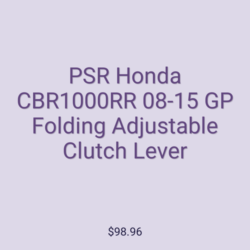 PSR Honda CBR1000RR 08-15 GP Folding Adjustable Clutch Lever