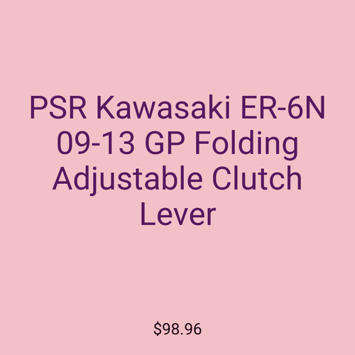 PSR Kawasaki ER-6N 09-13 GP Folding Adjustable Clutch Lever