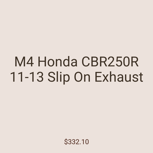 M4 Honda CBR250R 11-13 Slip On Exhaust