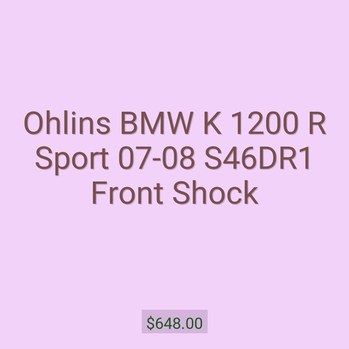 Ohlins BMW K 1200 R Sport 07-08 S46DR1 Front Shock