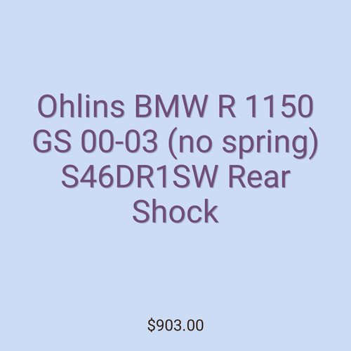 Ohlins BMW R 1150 GS 00-03 (no spring) S46DR1SW Rear Shock