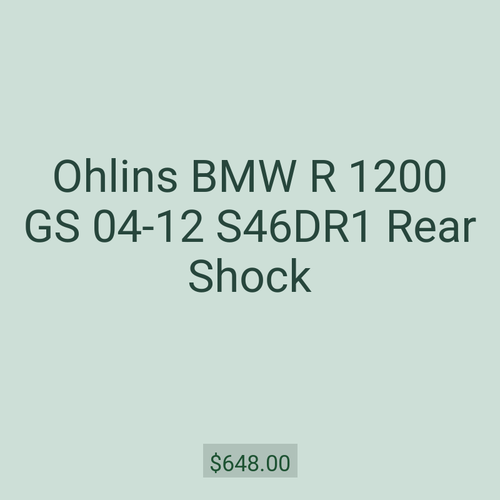 Ohlins BMW R 1200 GS 04-12 S46DR1 Rear Shock