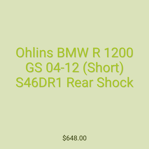 Ohlins BMW R 1200 GS 04-12 (Short) S46DR1 Rear Shock