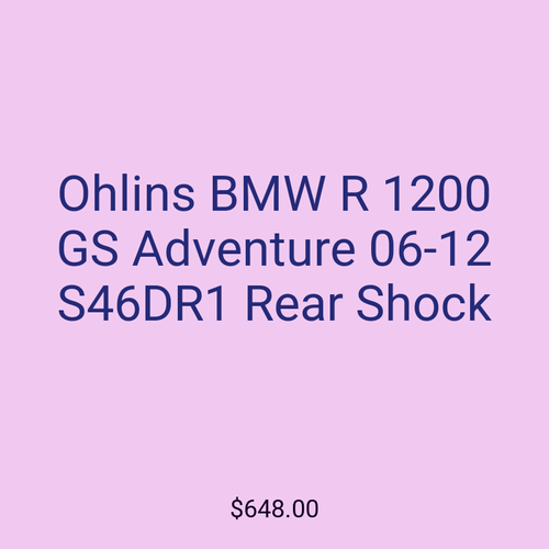 Ohlins BMW R 1200 GS Adventure 06-12 S46DR1 Rear Shock