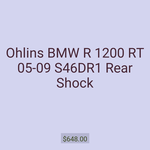 Ohlins BMW R 1200 RT 05-09 S46DR1 Rear Shock