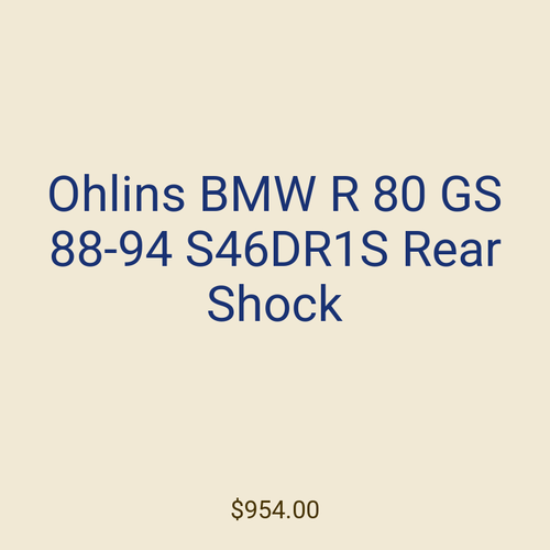 Ohlins BMW R 80 GS 88-94 S46DR1S Rear Shock