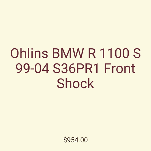 Ohlins BMW R 1100 S 99-04 S36PR1 Front Shock