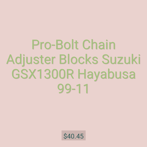 Pro-Bolt Chain Adjuster Blocks Suzuki GSX1300R Hayabusa 99-11