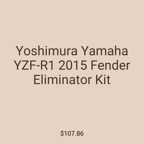 Yoshimura Yamaha YZF-R1 2015 Fender Eliminator Kit