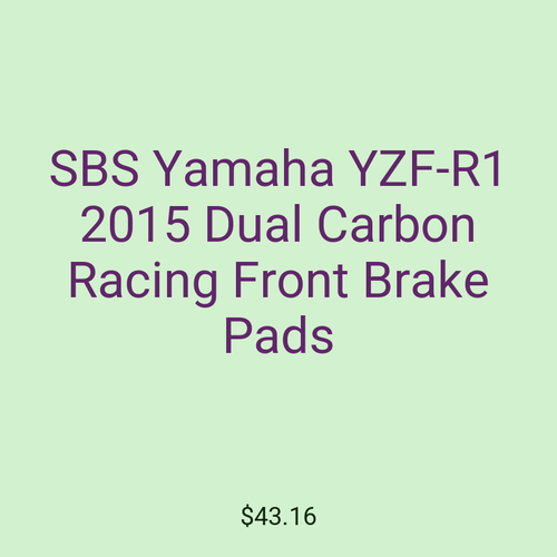SBS Yamaha YZF-R1 2015 Dual Carbon Racing Front Brake Pads