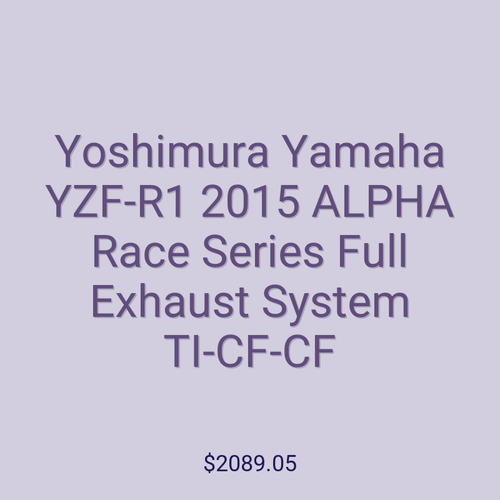 Yoshimura Yamaha YZF-R1 2015 ALPHA Race Series Full Exhaust System TI-CF-CF