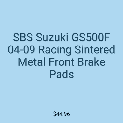 SBS Suzuki GS500F 04-09 Racing Sintered Metal Front Brake Pads