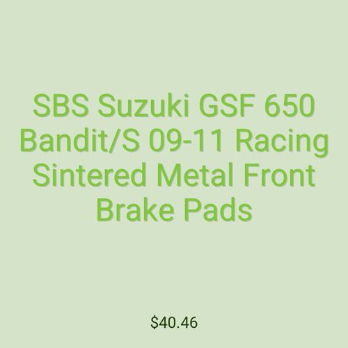 SBS Suzuki GSF 650 Bandit/S 09-11 Racing Sintered Metal Front Brake Pads