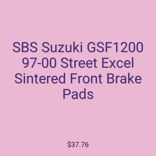 SBS Suzuki GSF1200 97-00 Street Excel Sintered Front Brake Pads