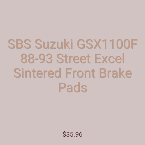 SBS Suzuki GSX1100F 88-93 Street Excel Sintered Front Brake Pads