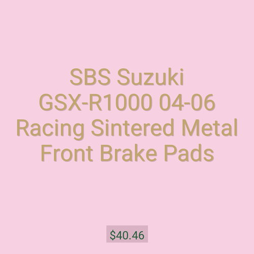 SBS Suzuki GSX-R1000 04-06 Racing Sintered Metal Front Brake Pads