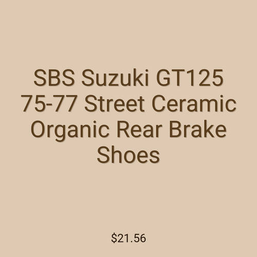 SBS Suzuki GT125 75-77 Street Ceramic Organic Rear Brake Shoes