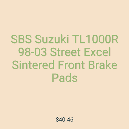 SBS Suzuki TL1000R 98-03 Street Excel Sintered Front Brake Pads