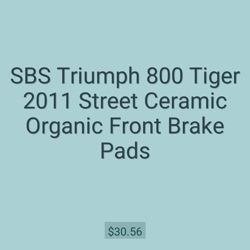 SBS Triumph 800 Tiger 2011 Street Ceramic Organic Front Brake Pads