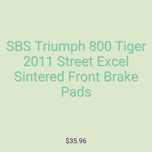SBS Triumph 800 Tiger 2011 Street Excel Sintered Front Brake Pads
