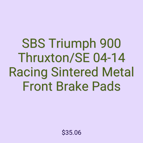 SBS Triumph 900 Thruxton/SE 04-14 Racing Sintered Metal Front Brake Pads