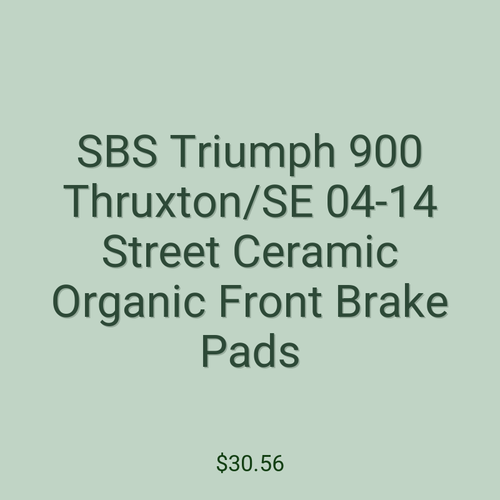 SBS Triumph 900 Thruxton/SE 04-14 Street Ceramic Organic Front Brake Pads