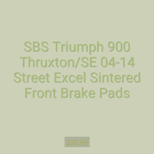 SBS Triumph 900 Thruxton/SE 04-14 Street Excel Sintered Front Brake Pads