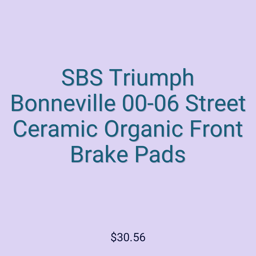 SBS Triumph Bonneville 00-06 Street Ceramic Organic Front Brake Pads