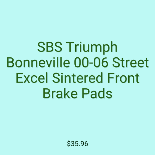 SBS Triumph Bonneville 00-06 Street Excel Sintered Front Brake Pads
