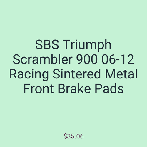 SBS Triumph Scrambler 900 06-12 Racing Sintered Metal Front Brake Pads