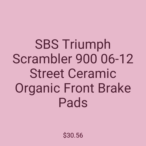 SBS Triumph Scrambler 900 06-12 Street Ceramic Organic Front Brake Pads