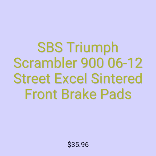 SBS Triumph Scrambler 900 06-12 Street Excel Sintered Front Brake Pads