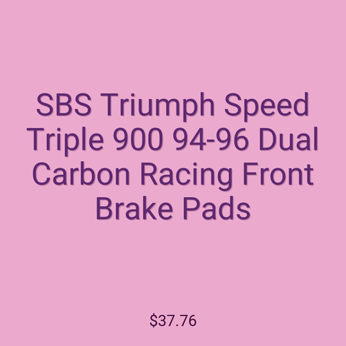 SBS Triumph Speed Triple 900 94-96 Dual Carbon Racing Front Brake Pads