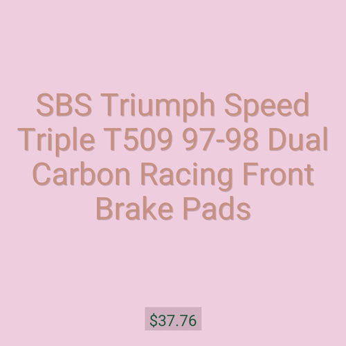 SBS Triumph Speed Triple T509 97-98 Dual Carbon Racing Front Brake Pads
