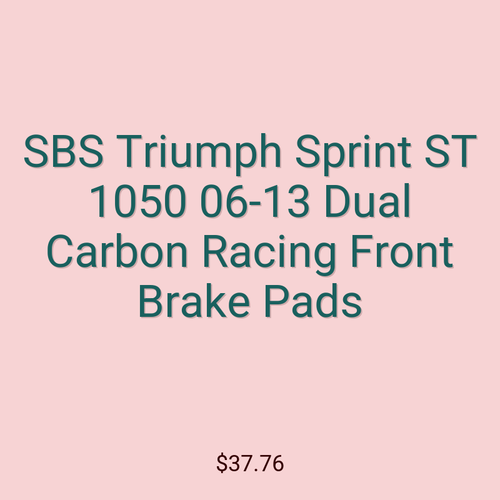 SBS Triumph Sprint ST 1050 06-13 Dual Carbon Racing Front Brake Pads