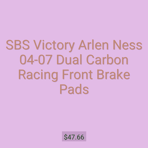SBS Victory Arlen Ness 04-07 Dual Carbon Racing Front Brake Pads