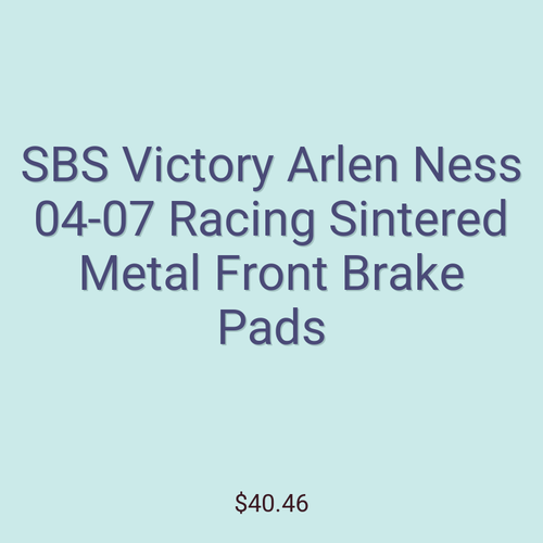 SBS Victory Arlen Ness 04-07 Racing Sintered Metal Front Brake Pads