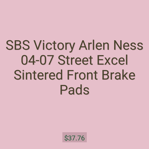 SBS Victory Arlen Ness 04-07 Street Excel Sintered Front Brake Pads