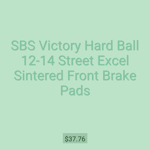 SBS Victory Hard Ball 12-14 Street Excel Sintered Front Brake Pads