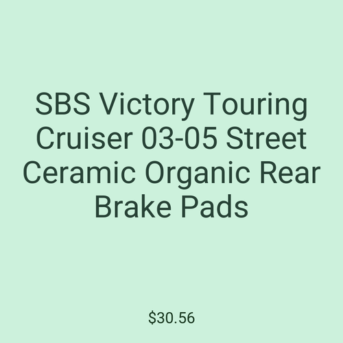 SBS Victory Touring Cruiser 03-05 Street Ceramic Organic Rear Brake Pads