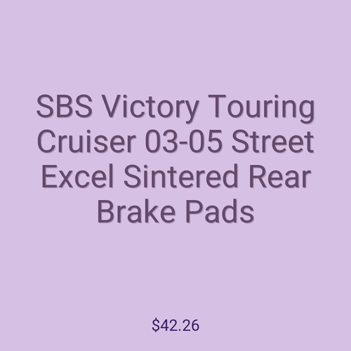 SBS Victory Touring Cruiser 03-05 Street Excel Sintered Rear Brake Pads
