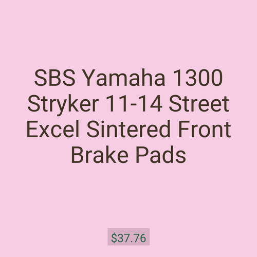 SBS Yamaha 1300 Stryker 11-14 Street Excel Sintered Front Brake Pads